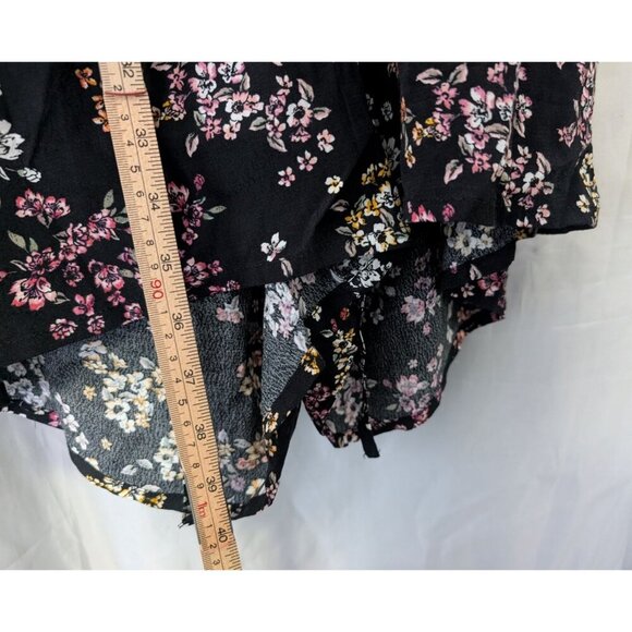CCX City Chic Dainty Ditsy Playsuit Romper Floral Black Plus Size XXS (US 12)